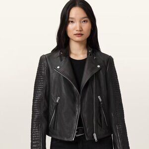 AllSaints Leather Biker Jacket | US4